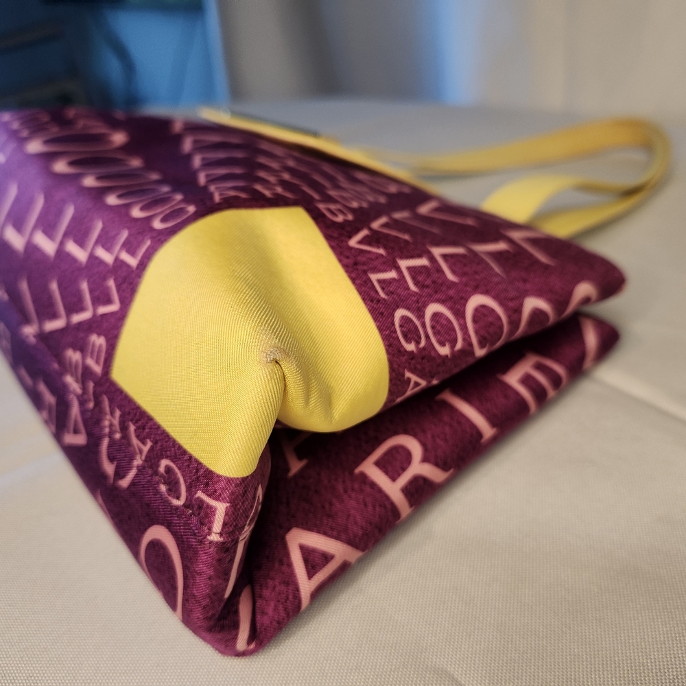 Bvlgari Logo Canvas & Leather Shoulder Bag Purple & Yellow Bulgari - Picture 8 of 16